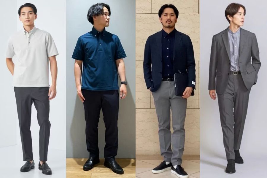 オンオフ対応できる、オフィスカジュアルファッション 画像